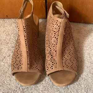 Brown velcro closure sandals